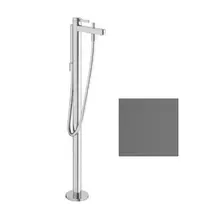 Hansgrohe Finoris – vonios maišytuvas, montuojamas ant grindų, su priedais, chromuotas, juodas šlifuotas 76445340