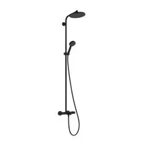 Hansgrohe Activera S – dušo rinkinys su vonios termostatu, skersmuo 24 cm, 2 srovių tipai, EcoSmart, matinis juodas 28871670