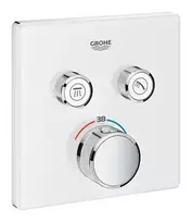 Grohe Grohtherm SmartControl – termostatinis vonios maišytuvas – įmontuojamas su 2 uždarymo vožtuvais, Moon White 29156LS0