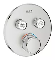 Grohe Grohtherm SmartControl – termostatinis dušo maišytuvas – įmontuojamas su 2 uždarymo vožtuvais, SuperSteel 29119DC0