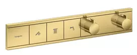 Hansgrohe RainSelect – įmontuojamas termostatinis maišytuvas, skirtas 3 vartotojams, auksas 15381990