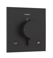 Hansgrohe Ecostat Comfort E – įmontuojamas termostatinis maišytuvas, skirtas 2 vartotojams, matinis juodas 33716670