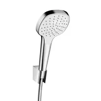 Hansgrohe Croma Select E – dušo galvutė 1jet, su dušo žarna ir dušo stovu, balta / chromuota 26424400