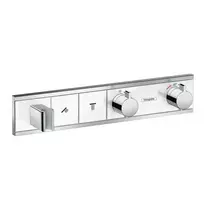 Hansgrohe RainSelect – termostatinis dušo maišytuvas – įmontuojamas 2 vartotojams, baltas / chromuotas 15355400