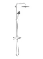 Grohe Vitalio Joy – dušo rinkinys 260 su termostatu sienai ir lentynėle, chromas 26403002