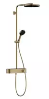 Hansgrohe Pulsify S – dušo komplektas su termostatu, skersmuo 26 cm, 3 srovių tipai, EcoSmart, šlifuotas bronzos spalvos 24221140