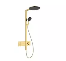 Hansgrohe Raindance Alive S – dušo komplektas su termostatu, skersmuo 30 cm, 3 srovių tipai, poliruotas auksinis paviršius 24595990