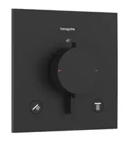 Hansgrohe Ecostat Comfort E – į sieną įmontuojamas termostatinis maišytuvas, skirtas 2 vartotojams, juodas matinis 33711670