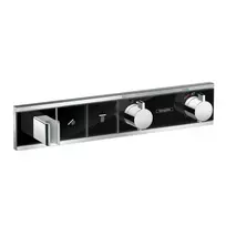 Hansgrohe RainSelect – termostatinis dušo maišytuvas – įmontuojamas 2 vartotojams, juodas / chromuotas 15355600