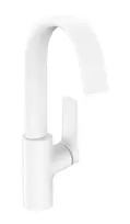 Hansgrohe Vivenis – praustuvo maišytuvas su išleidimo ir pasukamu išleidimo vožtuvu, EcoSmart, balta matinė 75030700