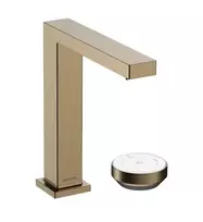 Hansgrohe Tecturis E – praustuvo maišytuvas su išleidimo įtaisu, 2 skylių montavimas, CoolStart, EcoSmart+, šlifuotas bronzos spalvos 73053140
