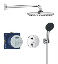 Grohe Precision – dušo rinkinys su termostatu, skirtas montuoti po sienoje, skersmuo 25 cm, chromas 34883000