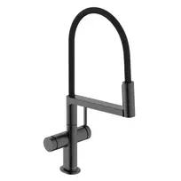 Hansgrohe Talis Select M54 PowderSpray – kriauklės maišytuvas su lanksčiu rankenėle ir dušo galvute, EcoSmart, šlifuotas juodas chromas 72861340
