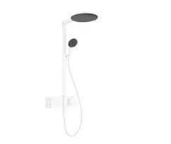 Hansgrohe Raindance Alive S – dušo rinkinys su termostatu, skersmuo 30 cm, 3 srovių tipai, EcoSmart, matinė balta 24596700