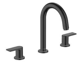 Hansgrohe Vernis Shape – praustuvo maišytuvas su išleidimo komplektu, 3 skylių montavimas, matinis juodas 71563670