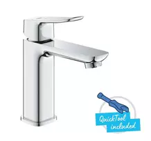 Grohe Dice – praustuvo maišytuvas su „Push-Open“ išleidimo komplektu, šaltas paleidimas, chromas 1018360000
