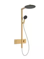 Hansgrohe Raindance Alive S – dušo komplektas su termostatu, skersmuo 30 cm, 3 srovių tipai, EcoSmart, šlifuotas bronzos spalvos 24583140