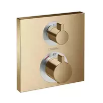 Hansgrohe Ecostat Square – termostatinis maišytuvas – įmontuojamas 2 vartotojams, šlifuotas bronzos spalvos 15714140