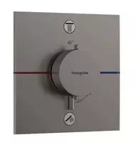 Hansgrohe ShowerSelect Comfort – į sieną įmontuojamas termostatinis maišytuvas 2 vartotojams, chromas, šlifuotas juodas 15572340