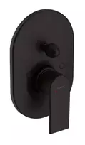 Hansgrohe Vernis Shape – į sieną įmontuojamas vonios maišytuvas, su korpusu, juodas matinis 71472670