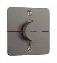Hansgrohe ShowerSelect Comfort – į sieną įmontuojamas termostatinis maišytuvas 2 vartotojams, šlifuotas juodas chromas 15583340