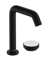 Hansgrohe Tecturis S – praustuvo maišytuvas su išleidimo vožtuvu, 2 skylių montavimas, CoolStart, EcoSmart+, juodas matinis 73353670