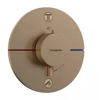 Hansgrohe ShowerSelect Comfort – į sieną įmontuojamas termostatinis maišytuvas, skirtas 2 vartotojams, šlifuotas bronzos spalvos 15554140
