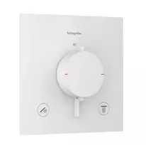 Hansgrohe Ecostat Comfort E – įmontuojamas termostatinis maišytuvas, skirtas 2 vartotojams, matinis baltas 33711700