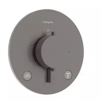 Hansgrohe Ecostat Comfort S – į sieną įmontuojamas termostatinis maišytuvas 2 vartotojams, chromuotas, juodas šlifuotas 33715340