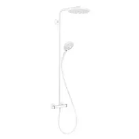 Hansgrohe Raindance Select S – dušo kolona Showerpipe su termostatiniais maišytuvais, 1jet, balta matinė 27633700