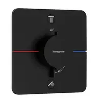 Hansgrohe ShowerSelect Comfort – į sieną įmontuojamas termostatinis maišytuvas, skirtas 2 vartotojams, juodas matinis 15583670