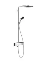 Hansgrohe Pulsify S – dušo rinkinys 260 su vonios termostatu ShowerTablet Select 400, 1 srautas, chromuotas 24230000