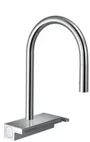 Hansgrohe M81 – kriauklės maišytuvas Aquno Select, su ištraukiamu išliejimo vamzdžiu ir plokščiu dušo srove, chromuotas 73837000