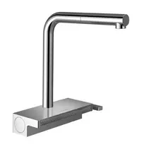 Hansgrohe M81 – kriauklės maišytuvas Aquno Select, su ištraukiamu išliejimo vamzdžiu ir plokščiu dušo srove, chromuotas 73836000