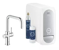 Grohe Blue Home – kriauklės maišytuvas Connected, su aušinimo įrenginiu ir vandens filtru, chromuotas 31456001