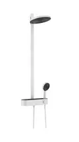 Hansgrohe Pulsify S – dušo rinkinys 260 su termostatu ShowerTablet Select 400, 2 srove, EcoSmart, balta matinė 24241700
