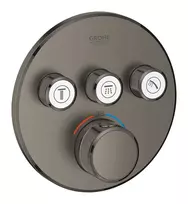 Grohe Grohtherm SmartControl – termostatinis dušo maišytuvas – įmontuojamas su 3 uždarymo vožtuvais, šlifuotas kietas grafitas 29121AL0