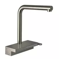Hansgrohe M81 – kriauklės maišytuvas Aquno Select, su ištraukiamu išliejimo vamzdžiu ir plokščiu dušo srove, nerūdijantis plienas 73836800