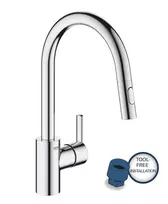 Grohe Feel – kriauklės maišytuvas su ištraukiamu dušu, chromuotas 31486001