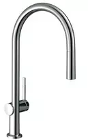 Hansgrohe M54 – kriauklės maišytuvas Talis, su ištraukiamu išliejimo vamzdžiu, sBOX, chromuotas 72803000
