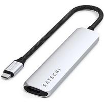Satechi Satechi USB-C 6-in-1 Slim Multiport Adapter Silver ST-P6SS