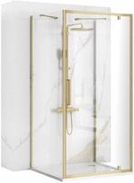 Dušo kabina REA Rapid Swing II, Brushed Gold, 90x90 cm