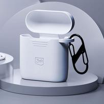 Apple AirPods 2-osios kartos - 3mk silikoninė AirPods dėklas balta
