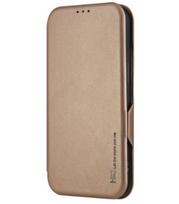 Auksinės spalvos dėklas Samsung Galaxy A12 / M12 telefonui "HDD Classic Wallet Case"