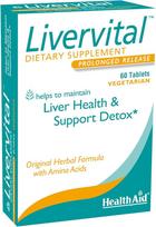 HealthAid Livercare (Amino Acids, Lipotropic Factors, Milk Thistle, Dandelion, Artichoke, Turmeric)