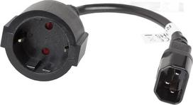 Lanberg Extension power cable IEC 320 C14 - Schuko 20cm black