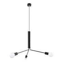 Juodos spalvos kabantis šviestuvas ø 74 cm su metaliniu gaubtu Donato – Sollux