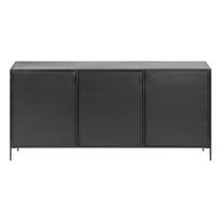 Juodos spalvos iš plieno šoninė spintelė 160x72x35 cm Shantay – Kave Home