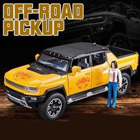1:24 Hummer EV Pikapas Lydinio Naujos Energijos Automobilio Modelis Lieto Metalo Visureigis Automobilio Modelis Simuliacija Garsas ir Šviesa Vaikų Dovana Kabrioletas Pikapas Convertible žalia