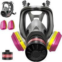 Išgyvenimo dujokaukė su 40 mm aktyvuotos anglies filtru, pilno veido respiratorius, branduolinė cheminė apsauga 60921 23 26 Filtras įtrauktas